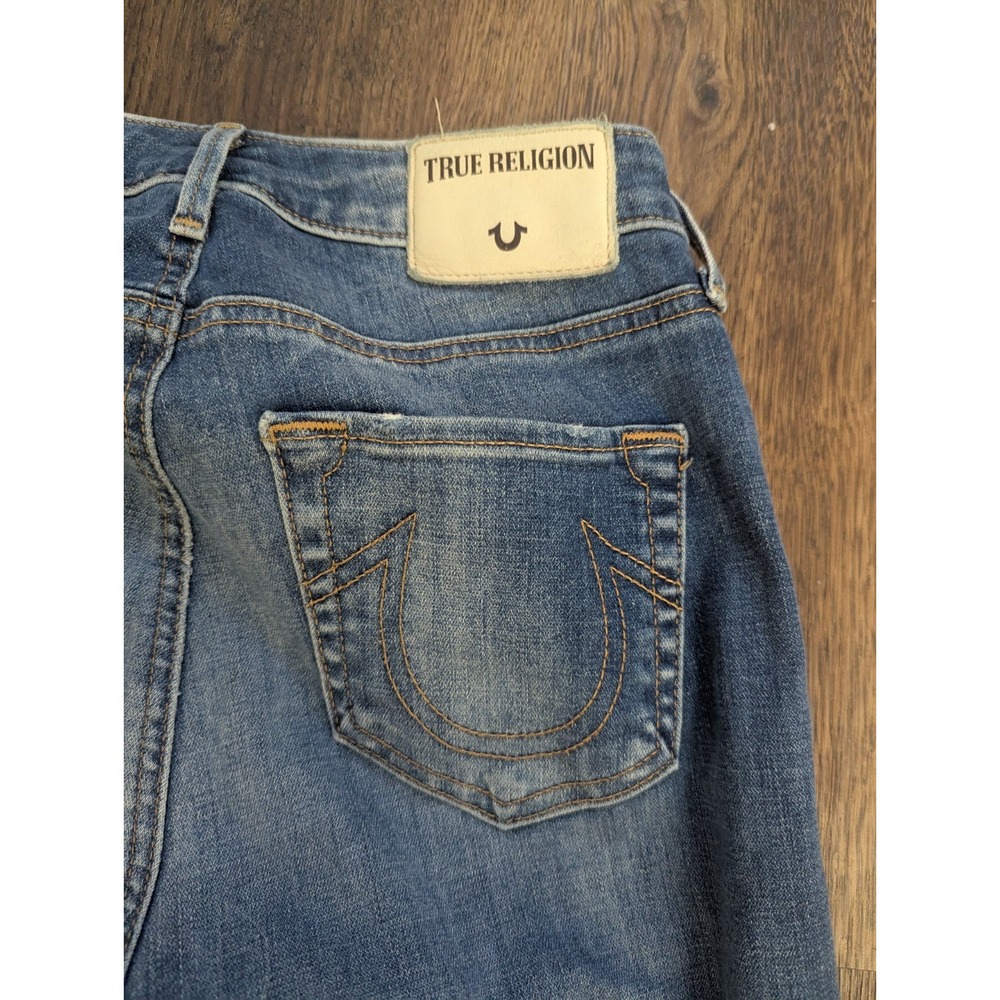 True Religion Jeans Womens 27 Jennie Curvy Mid Rise Super Skinny Blue‎ Stretch - Picture 11 of 15